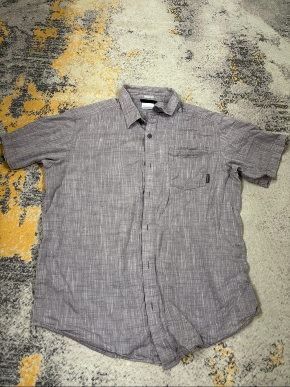 Columbia Men's Short-Sleeve Button-Down Shirt - Heather Taupe